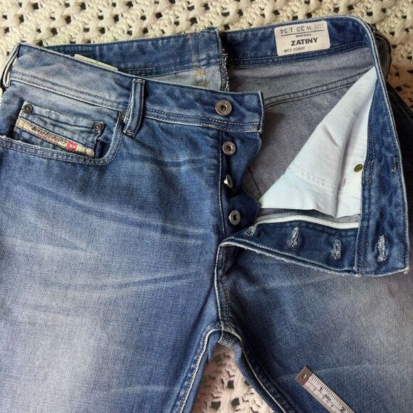 Diesel Men's Zatiny Bootcut Jeans, 29x30.5, Blue Wash 008AT, Button Fly‎ Denim - Picture 10 of 16